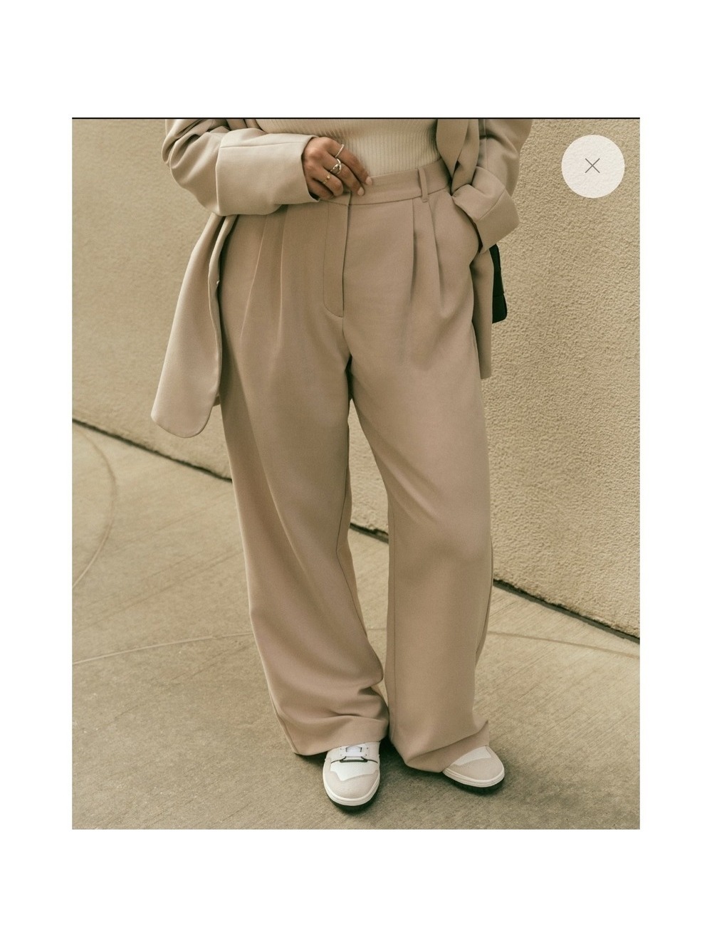 NWT Abercrombie Sloane Wide Leg Pants Taupe Size 22 (36)